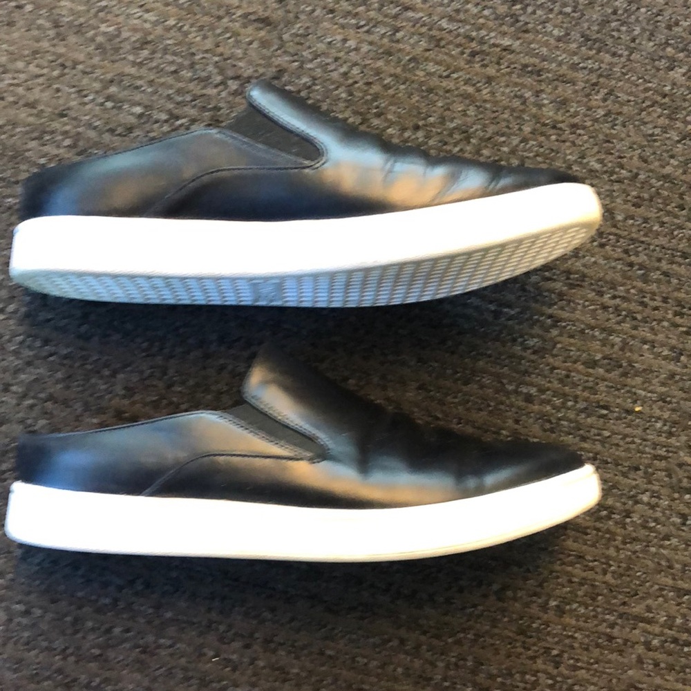 Vince slip on loafers in black